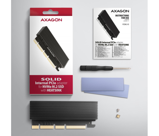 AXAGON PCEM2-XS Adapter wewnętrzny PCIe x16, M.2 NVMe - 1205422 - zdjęcie 6